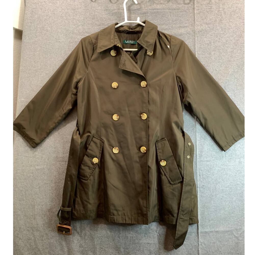 Lauren Ralph Lauren Jacket Womens Size Medium Green Lightweight Long-Sleeve
